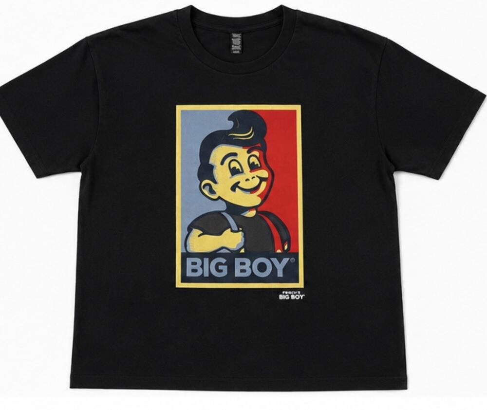 Frisch’s Big Boy Graphic T-Shirt Men’s 2XL Black Restaurant Logo District Tee